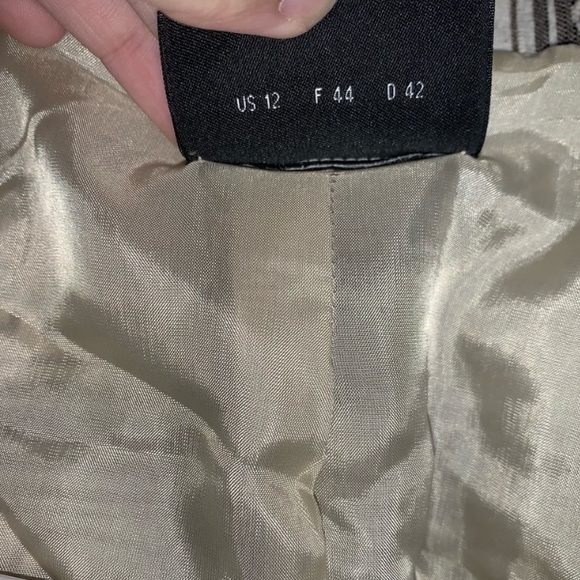 Akris tan patterned double breasted blazer - Picture 4 of 6